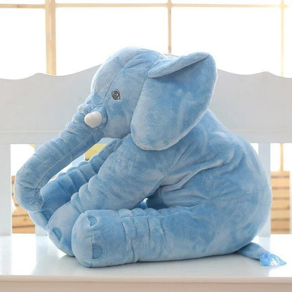 Cuddlephant Plush Elephant Cushion-Blue-15.74 in-Nora Luxe