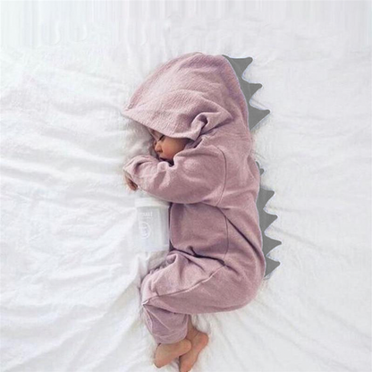 Adorable Infant Dino Hooded Romper - Pexav