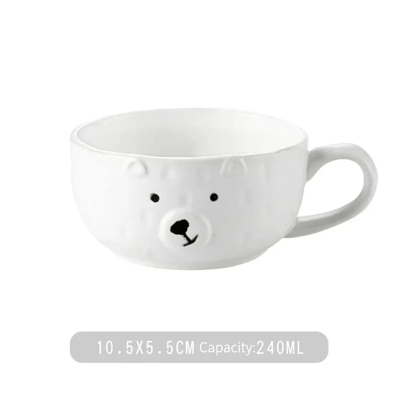 Cute Polar Bear Dinnerware Set in Ceramic - PolarJoy-Mug 240ml-Nora Luxe
