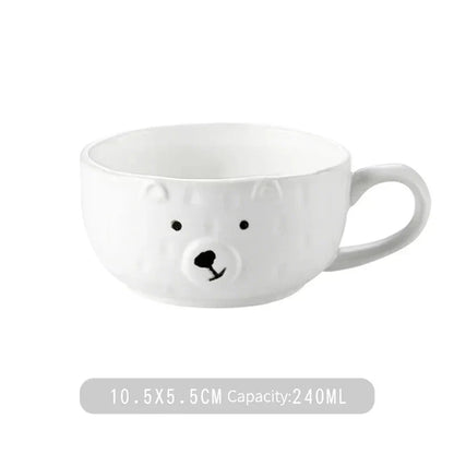 Cute Polar Bear Dinnerware Set in Ceramic - PolarJoy-Mug 240ml-Nora Luxe