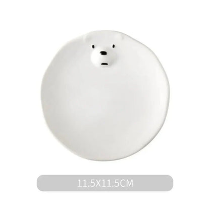 Cute Polar Bear Dinnerware Set in Ceramic - PolarJoy-Table 4.53 inches-Nora Luxe