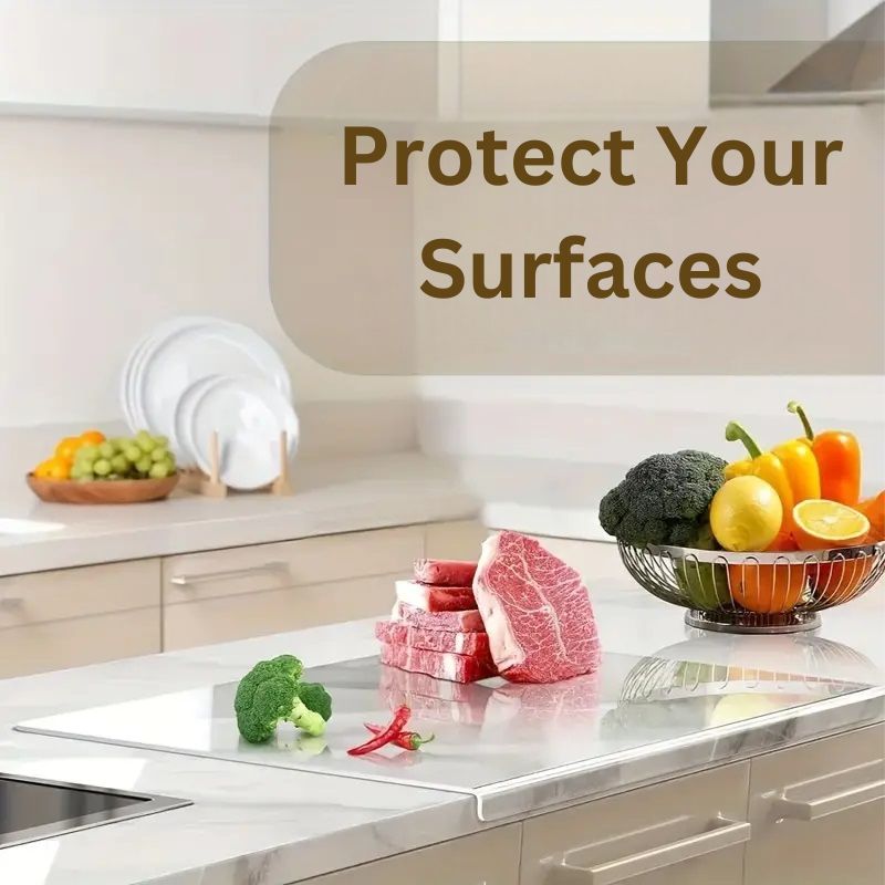 Easy Clean Kitchen Cutting Board with Non Slip Edge