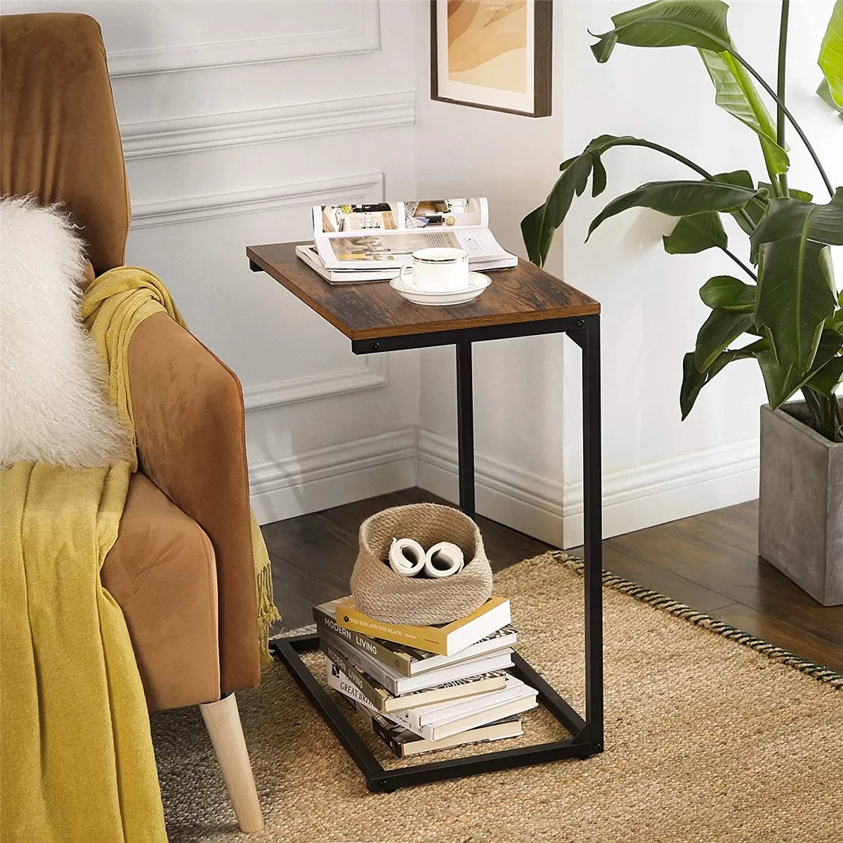 Space Saving Curved End Table - Pexav