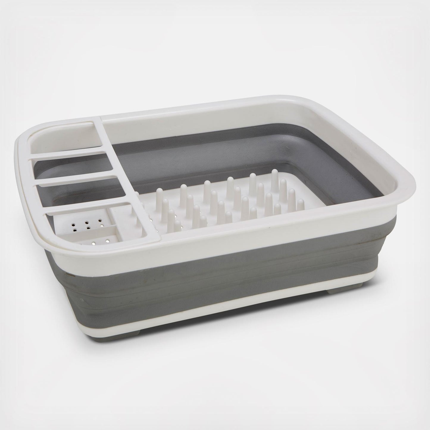 Compact Collapsible Dish Rack with Built-In Drain Tray - Pexav