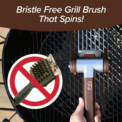 Easy Grill Brush Cleaner, LED Light & Fast Rotation