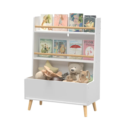 Children's Bookcase With Toy Organizer - Pexav