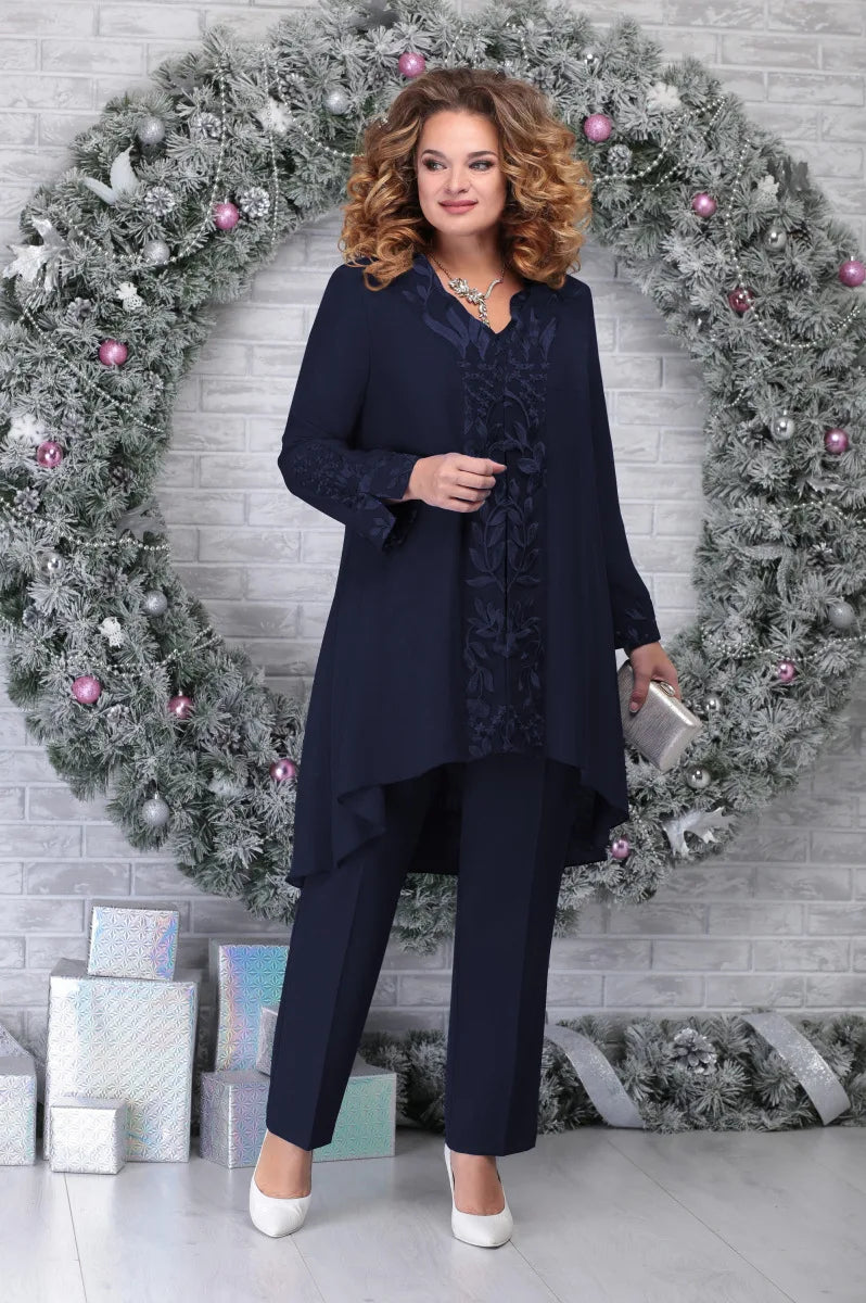 Stylish 3-Piece Plus Size Suit Set for Women