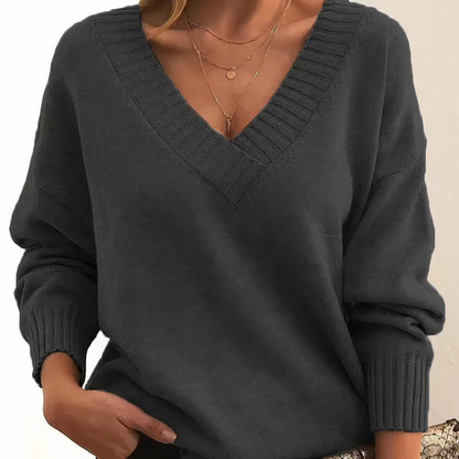 Soft Premium Cashmere Women's V-Neck Sweater