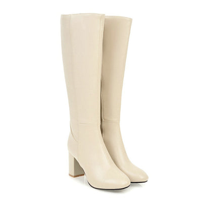 Stylish Vegan Leather Zip Ankle Boots
