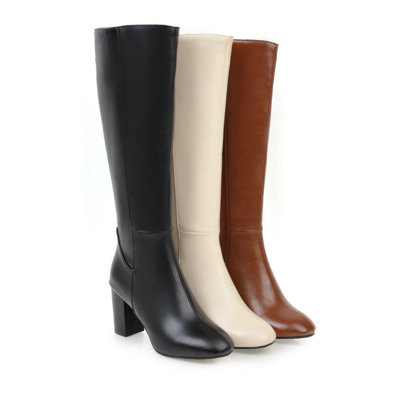 Stylish Vegan Leather Zip Ankle Boots