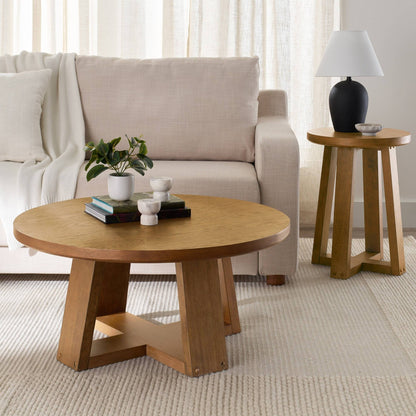 Solid Oak Low Coffee Table