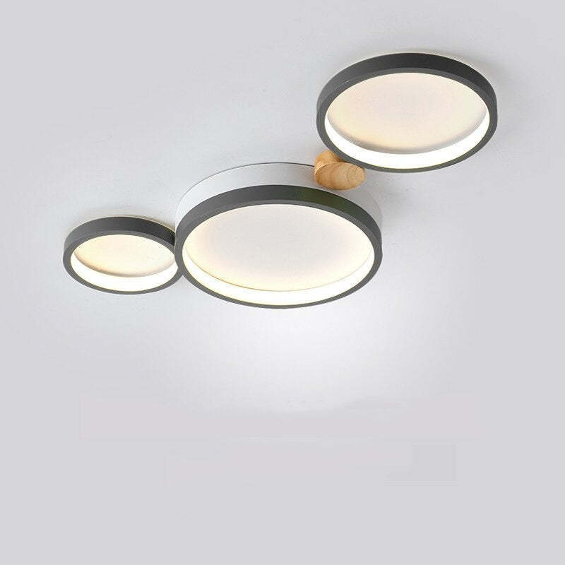 Soft Rounded Ceiling Lamp for Bedroom in White Finish
