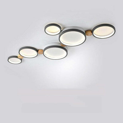 Soft Rounded Ceiling Lamp for Bedroom in White Finish