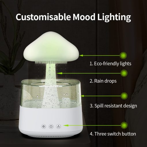 Compact Desk Lamp Humidifier Aroma Diffuser Night Light