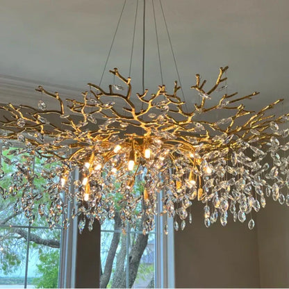 Elegant Crystal Drop Ceiling Lamp Indoor Light Fixture