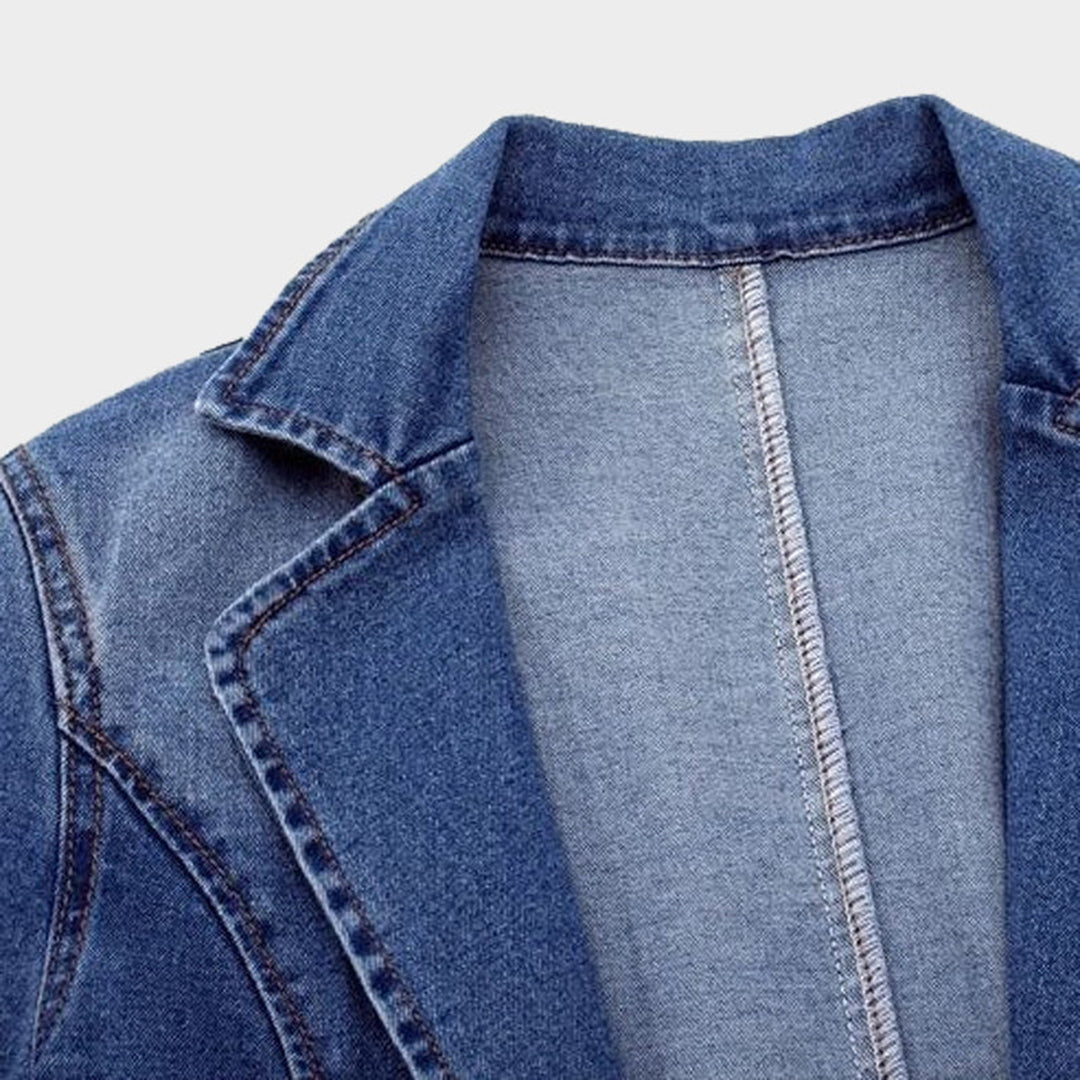 Denim Blazer - Livia-Blue-S-Nora Luxe