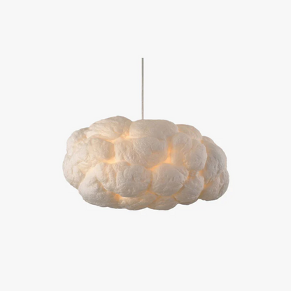 Design Cloud LED Pendant Light White PVC/Cotton - Nimbus-13.78 inches-Nora Luxe