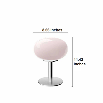 DESIGNER GLASS TABLE LAMP - AMBIENT LED LAMP FOR BEDROOM AND STUDY-Yellow-Nora Luxe