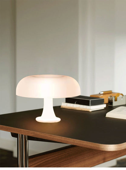 DESIGNER LED TOADSTOOL TABLE LAMP - MODERN MINIMALIST FOR BEDROOM & LIVING ROOM-Orange-EU Plug-Nora Luxe