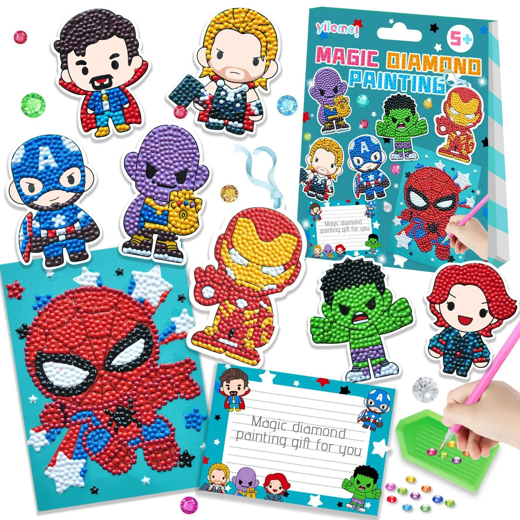 Diamond Art Kids - Anna-Spiderman-Nora Luxe