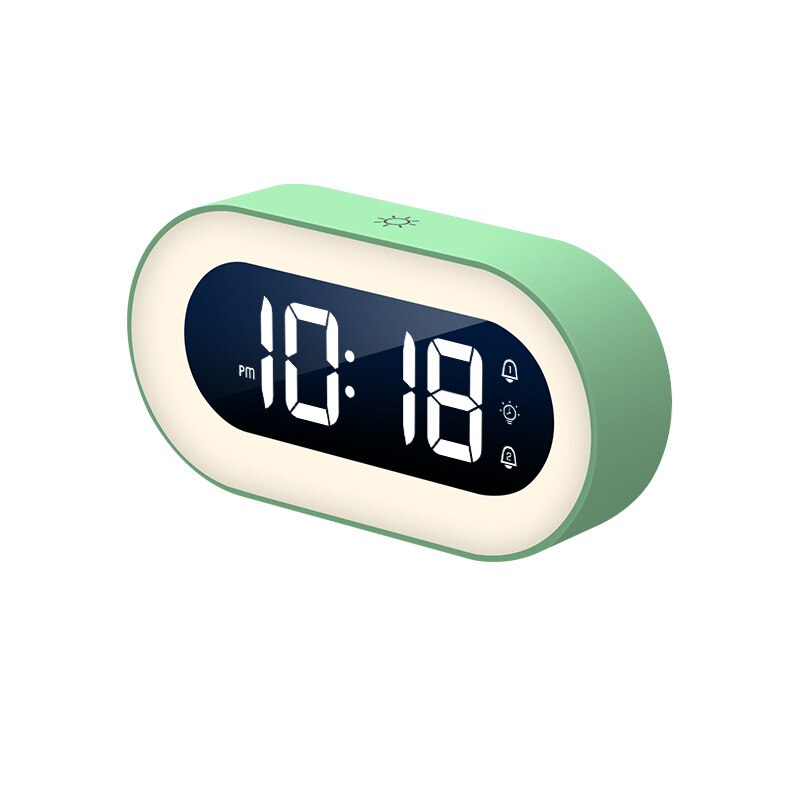 Digital Alarm Clock with Night Light - Lumino-Green-Nora Luxe