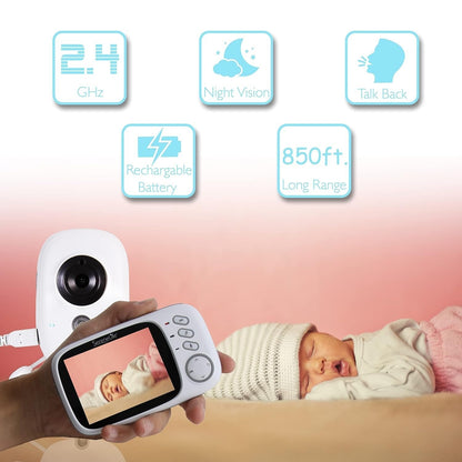 Wireless Baby Monitor with Video and Two Way Audio