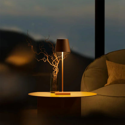 Dimmable Long Table Lamp - LumiLuxe-Matte Brown-Nora Luxe
