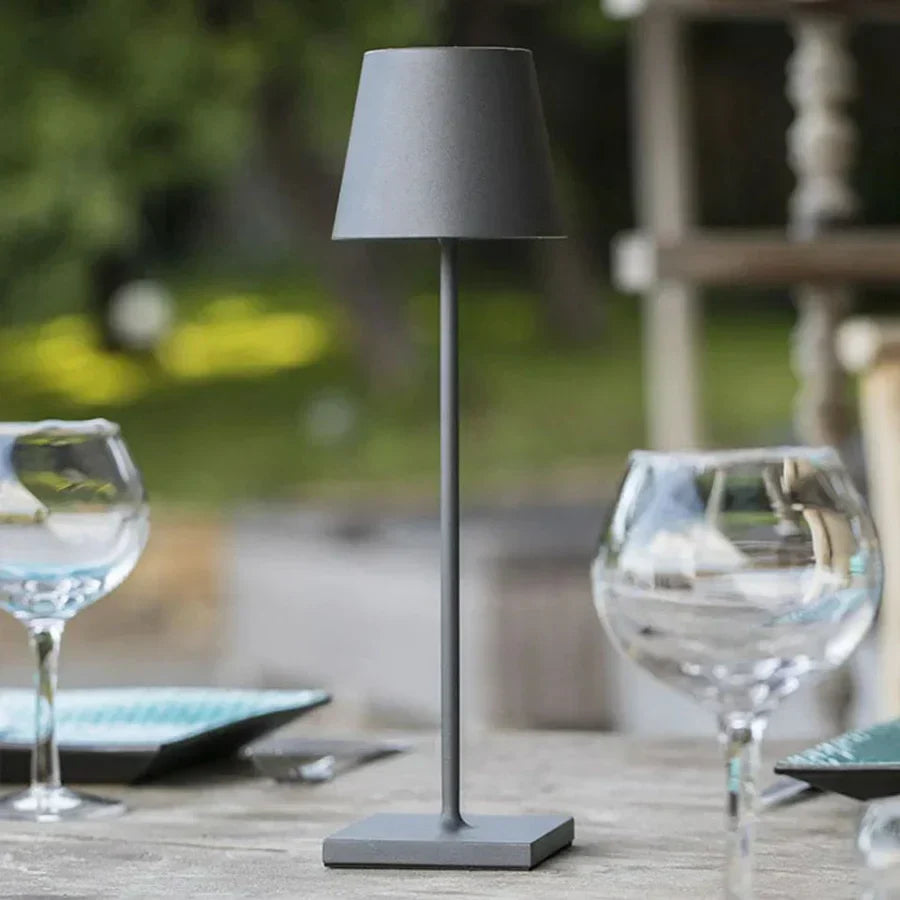 Dimmable Long Table Lamp - LumiLuxe-Matte Gray-Nora Luxe