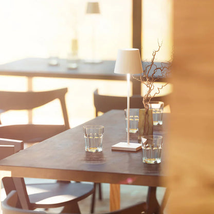 Dimmable Long Table Lamp - LumiLuxe-Matte White-Nora Luxe