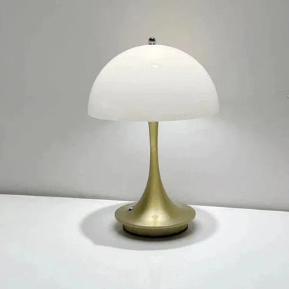 Dimmable & Wireless Flower Button Lamp - BloomGlow-Gold and White-Nora Luxe