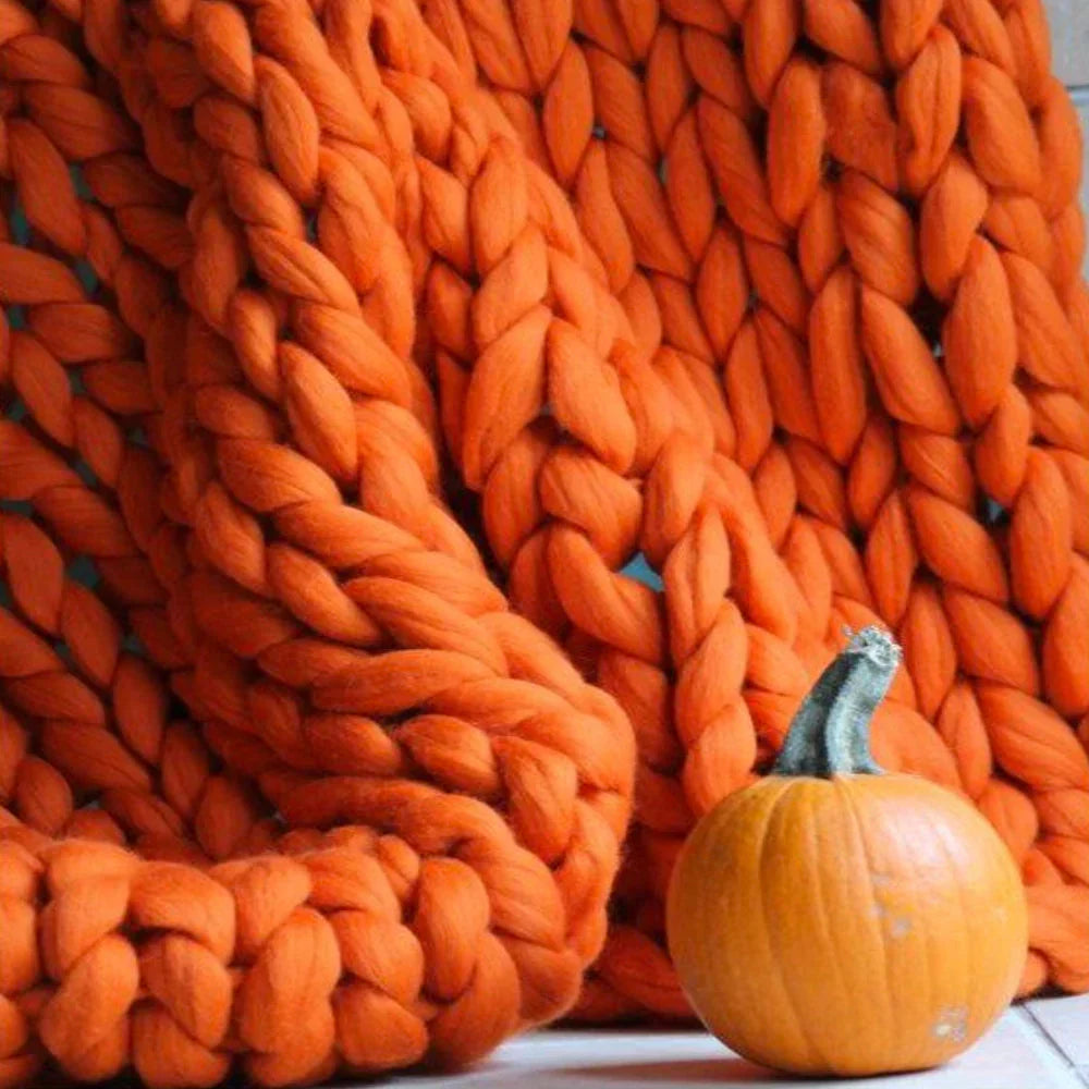 DIY Chunky XL 1000 Gram Wool Yarn for Soft Blankets - LuxeWool-Soft Blue-0.00220462 lbs-Nora Luxe
