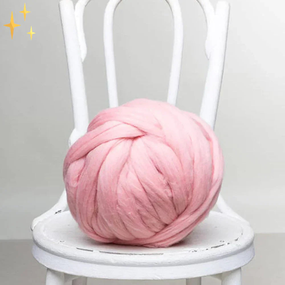DIY Chunky XL 1000 Gram Wool Yarn for Soft Blankets - LuxeWool-Soft Blue-0.00220462 lbs-Nora Luxe