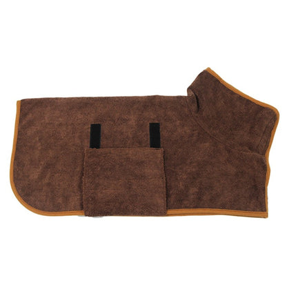Dog bathrobe - DryPaws-Brown-S-Nora Luxe