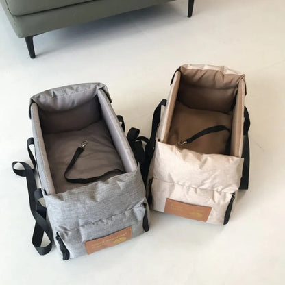 Dog Car Safety Travel Bag - SafePaws-Gray-Nora Luxe