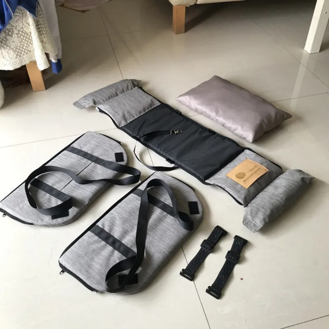 Dog Car Safety Travel Bag - SafePaws-Gray-Nora Luxe