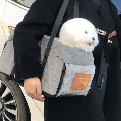 Dog Car Safety Travel Bag - SafePaws-Gray-Nora Luxe