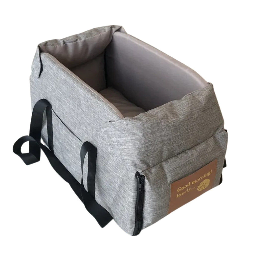 Dog Car Safety Travel Bag - SafePaws-Gray-Nora Luxe