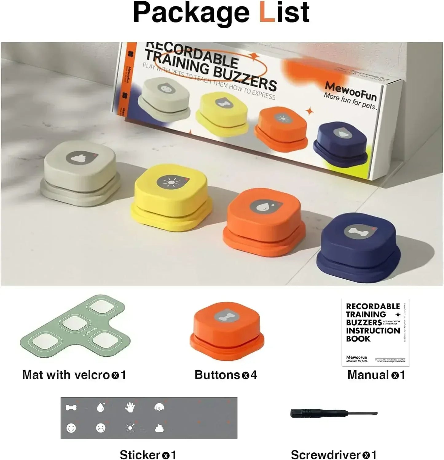 Dog Communication Buttons Set - BarkTalk-2 Pieces-Nora Luxe