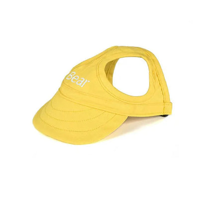 Dog Sun Cap for UV Protection-Yellow-S - Small Sized Dogs (Weight under 22.04 lbs)-Nora Luxe