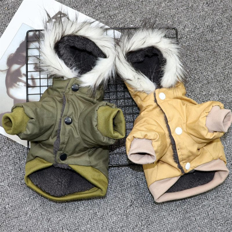 Dog Winter Coat - FrostPaws-Khaki-XS-Nora Luxe