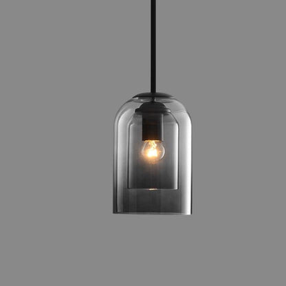 Clear Glass Pendant Light - Chic Hanging LED Ceiling Lamp