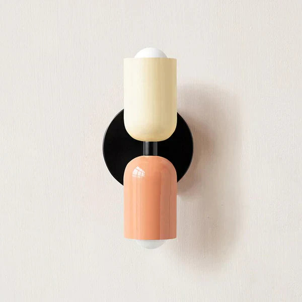 Double LED Wall Lamps - DualGlow-White / Pink-Nora Luxe