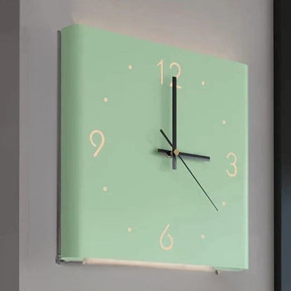 Illuminated Large Square Wall Clock with LED Light - Pexav