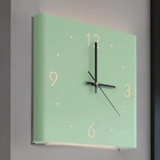 Illuminated Large Square Wall Clock with LED Light - Pexav