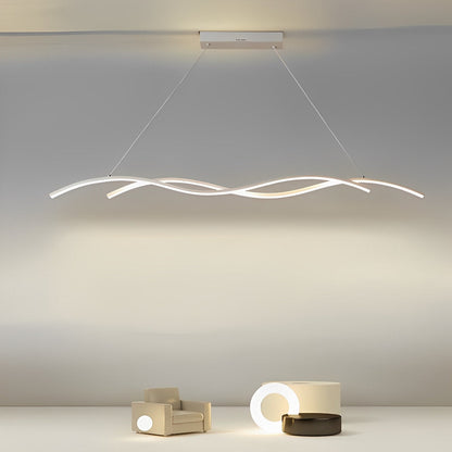 Unique Curved Sleek LED Modern Ceiling Light