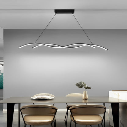 Unique Curved Sleek LED Modern Ceiling Light