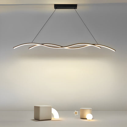 Unique Curved Sleek LED Modern Ceiling Light