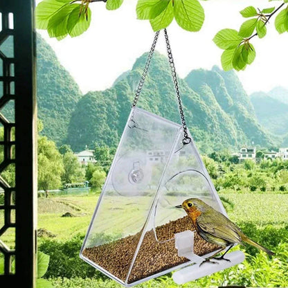 Transparent Outdoor Bird Feeder for Yard Decoration - Pexav