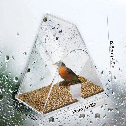 Transparent Outdoor Bird Feeder for Yard Decoration