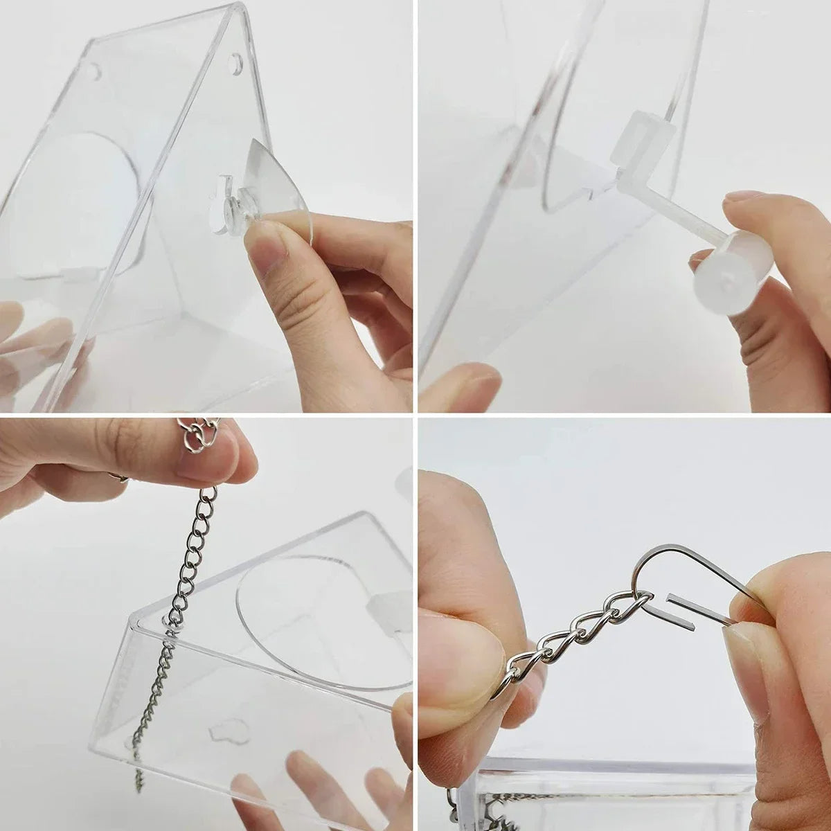 Transparent Outdoor Bird Feeder for Yard Decoration
